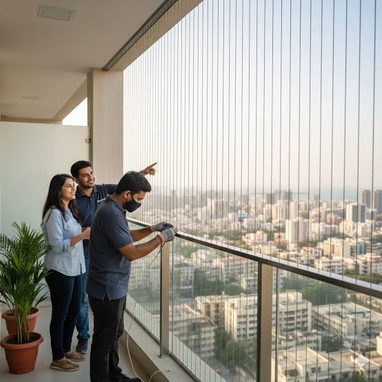 High-rise safety net